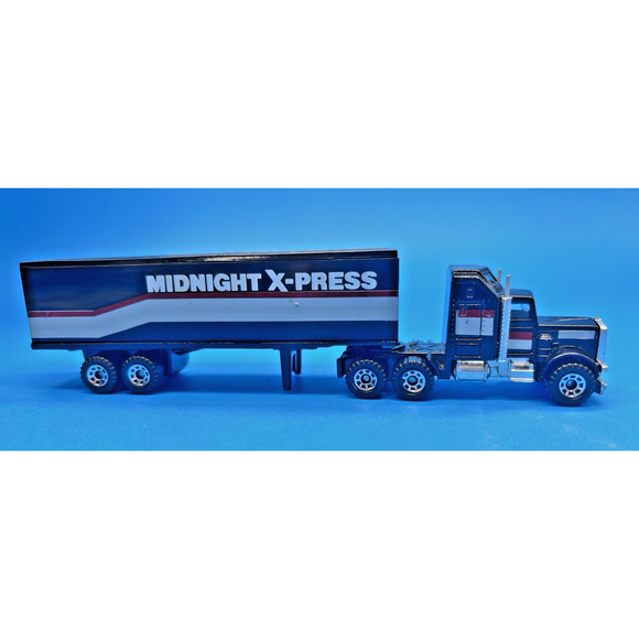 MIDNIGHT-X-PRESS Matchbox MACK Kenworth Semi-Tractor Truck Trailer 1981 - Picture 2 of 11